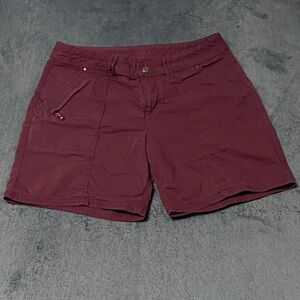 Title Nine Big B Shorts 7” Womens 10 Wine Ripstop Hiking Utility Cargo Gorpcore
